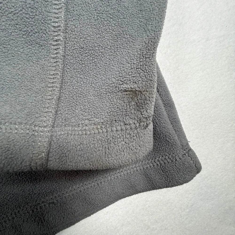 Starter Mens Large Gray Blue Fleece 1/4 Zip Pullover Long Sleeve Jacket - Picture 7 of 12